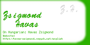 zsigmond havas business card